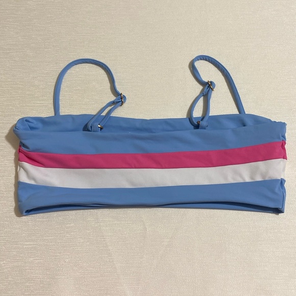 L*SPACE Women's REVERSIBLE Rebel Stripe Top Bikini Top Size L - Picture 4 of 7